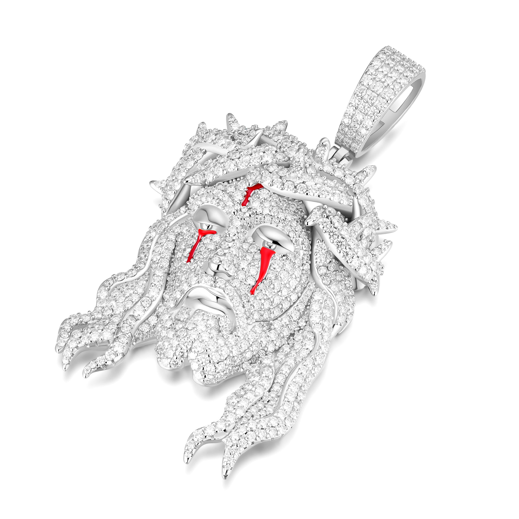 Iced Out Moissanite Jesus Pendant – S925 Silver Hip Hop Jewelry