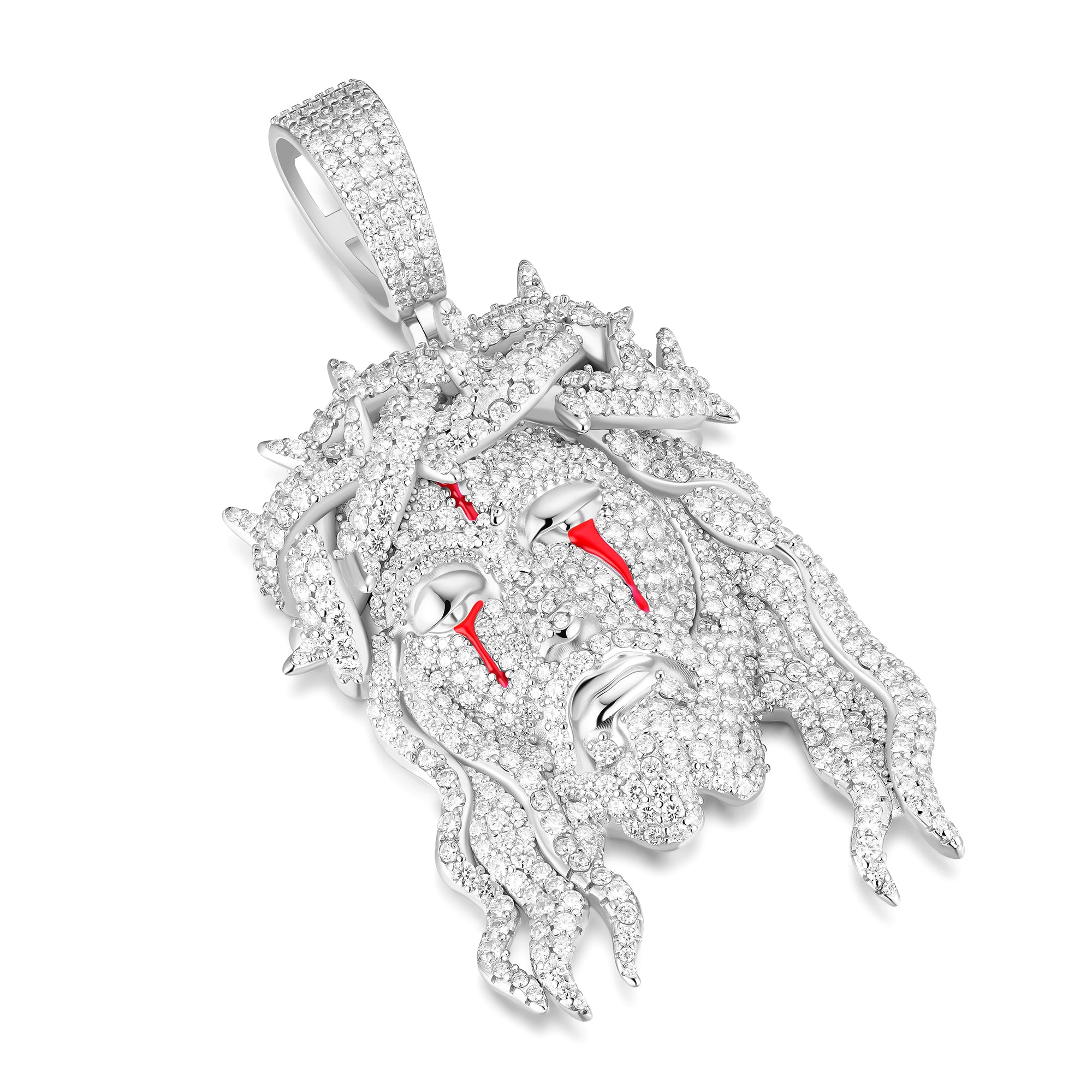 Iced Out Moissanite Jesus Pendant – S925 Silver Hip Hop Jewelry