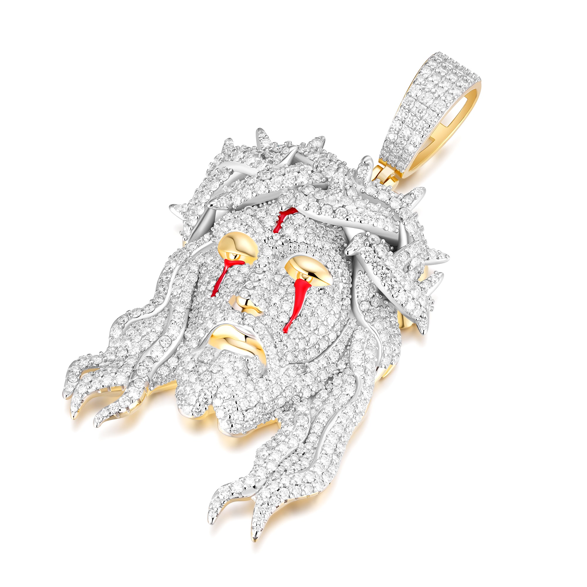 Iced Out Moissanite Jesus Pendant – S925 Silver Hip Hop Jewelry