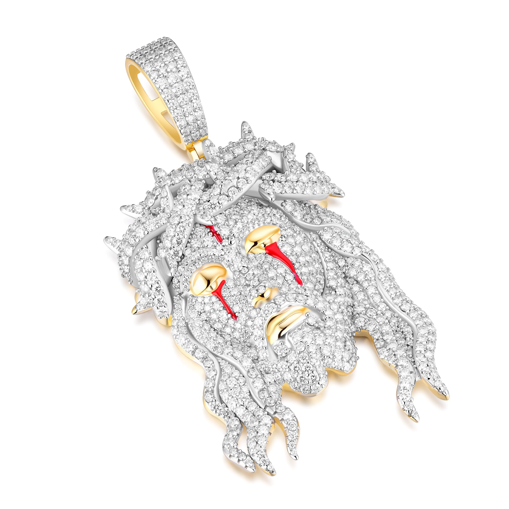 Iced Out Moissanite Jesus Pendant – S925 Silver Hip Hop Jewelry