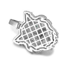 Iced Out Tiger Head Moissanite Pendant – S925 Silver Hip Hop Jewelry